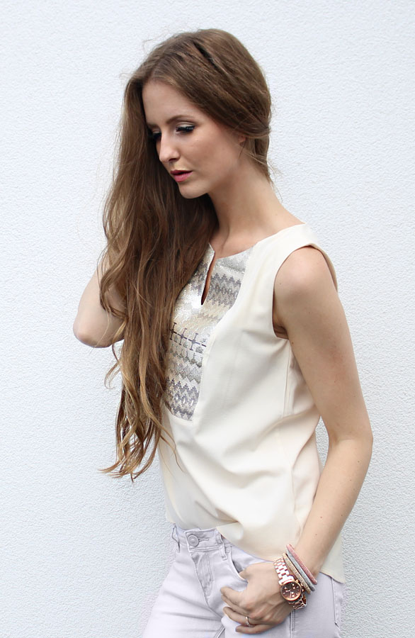 Mademoiselle top beige – shoparchief, foto 2