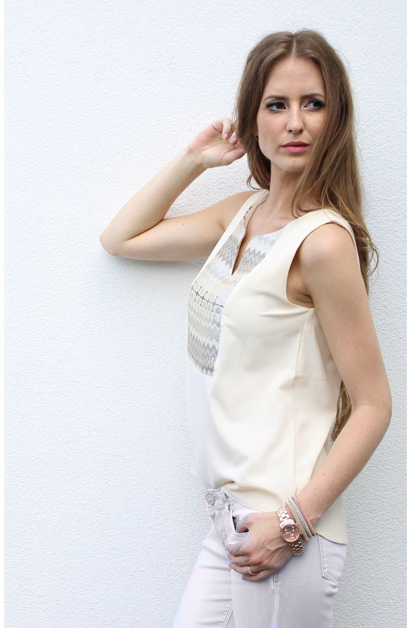 Mademoiselle top beige – shoparchief, foto 4