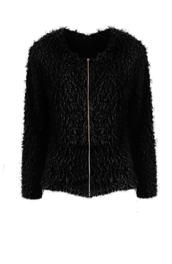 Furry Jacket Black – shoparchief