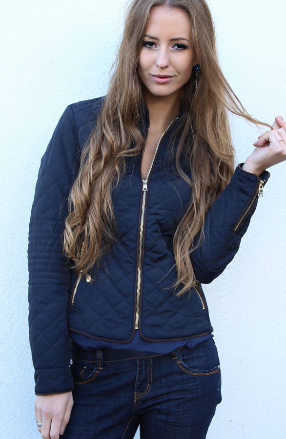 Quilted Jacket Navy – shoparchief, foto 2