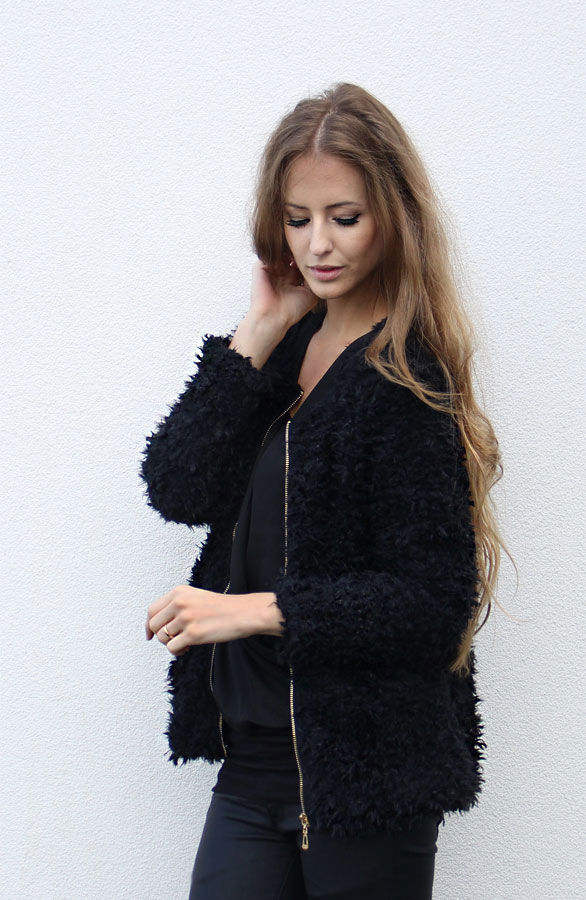 Furry Jacket Black – shoparchief, foto 4