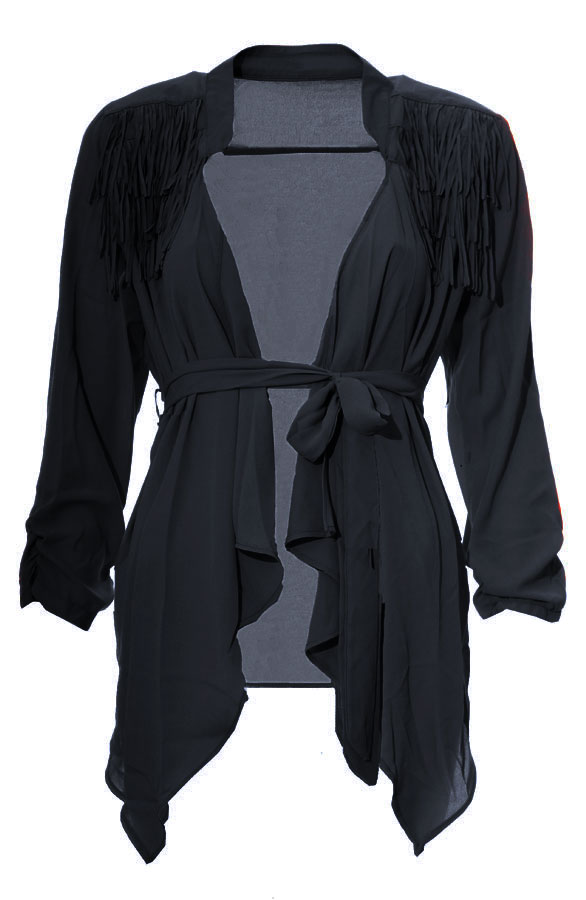 Noir Blouse Franjes – shoparchief