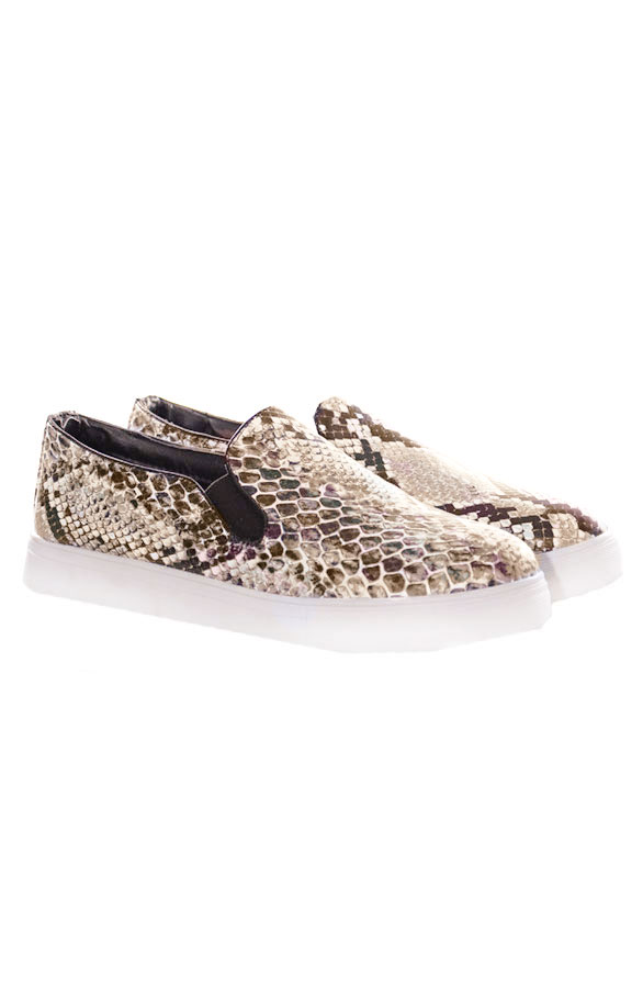 Snake Slip On Taupe – shoparchief