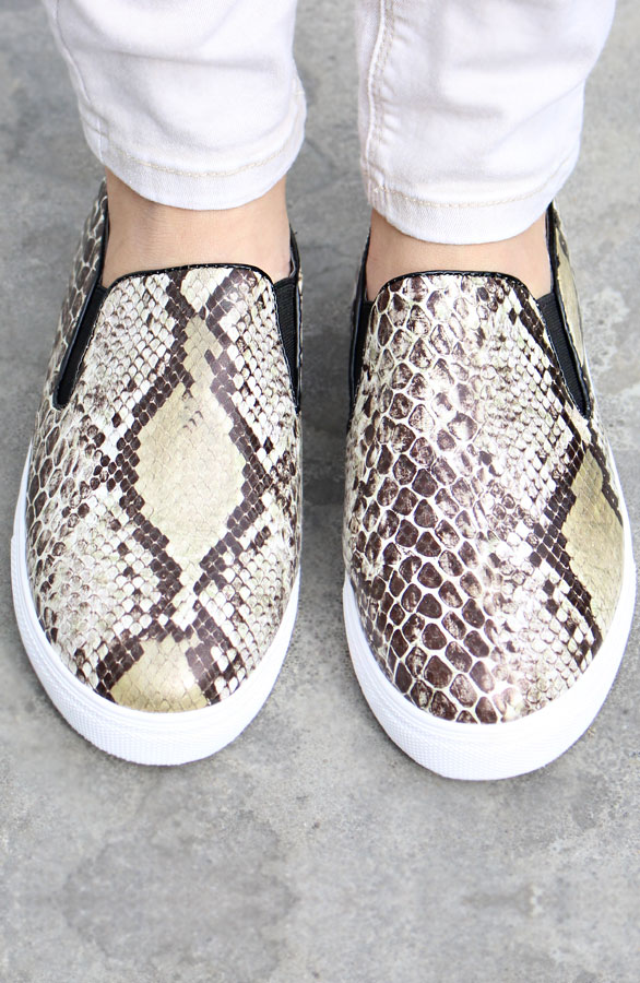 Snake Slip On Taupe – shoparchief, foto 2