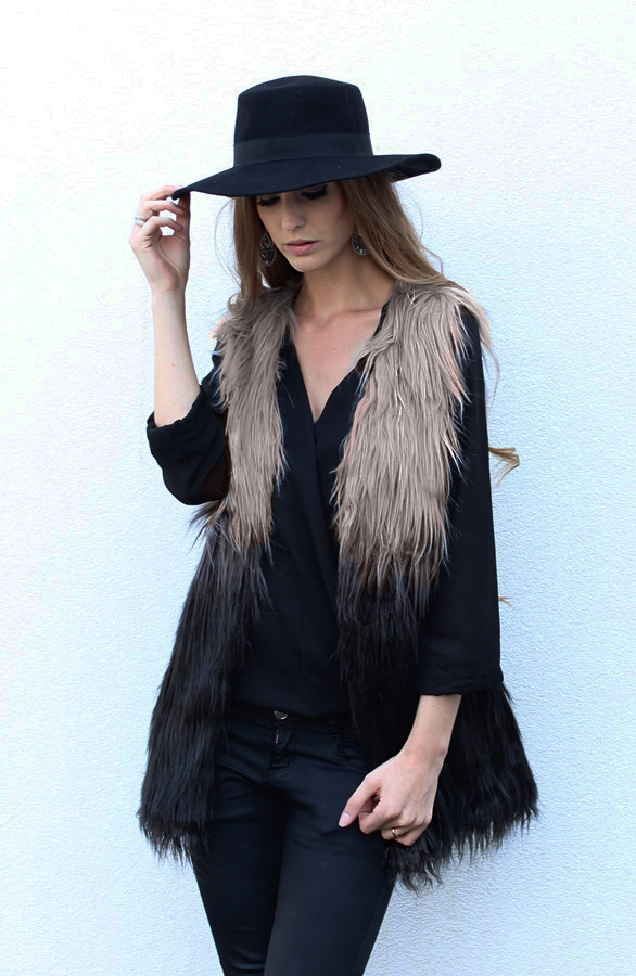 Dip Dye Fur Gilet – shoparchief, foto 2