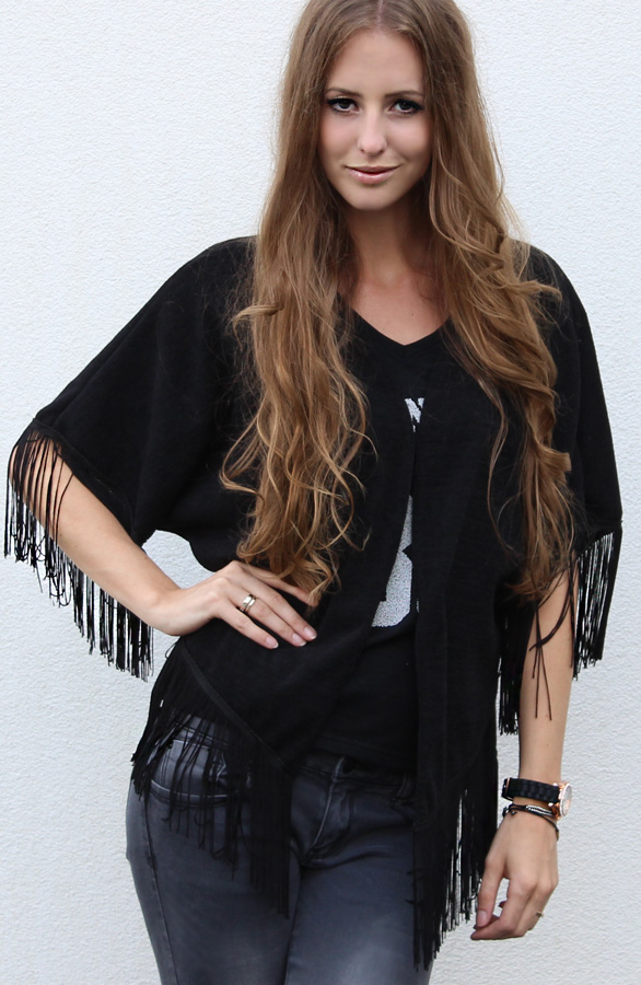 Kimono Fringes Black – shoparchief, foto 2