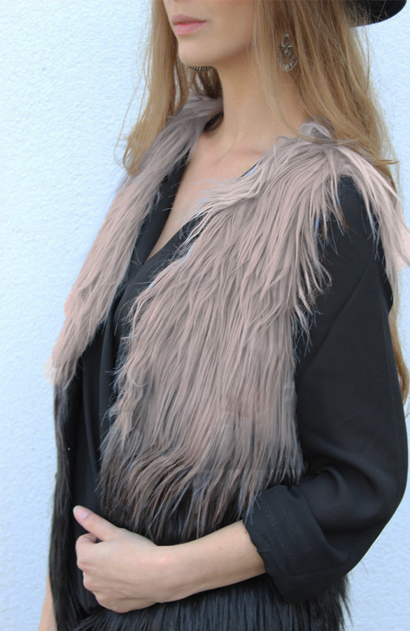 Dip Dye Fur Gilet – shoparchief, foto 4