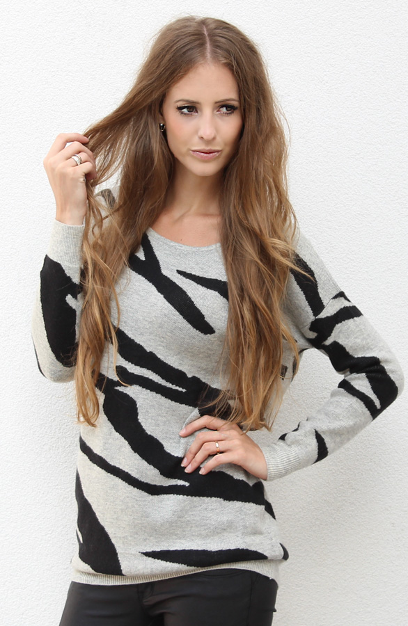 Zebra Sweater Grey – shoparchief, foto 2
