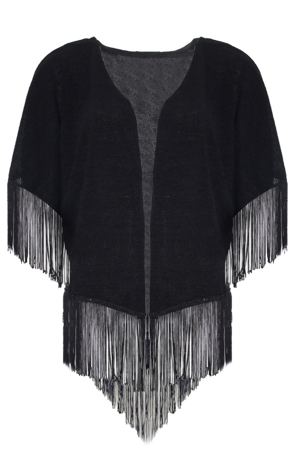 Kimono Fringes Black – shoparchief