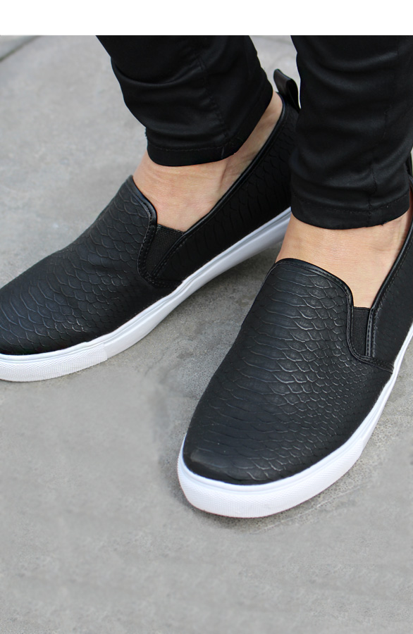 Snake Slip On Black – shoparchief, foto 3