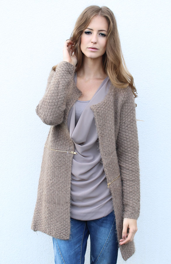 Divide Me Cardigan Taupe – shoparchief, foto 2