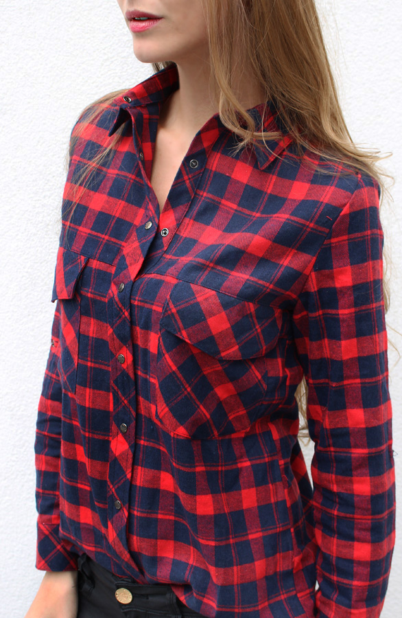 Quilted Blouse Red – shoparchief, foto 4