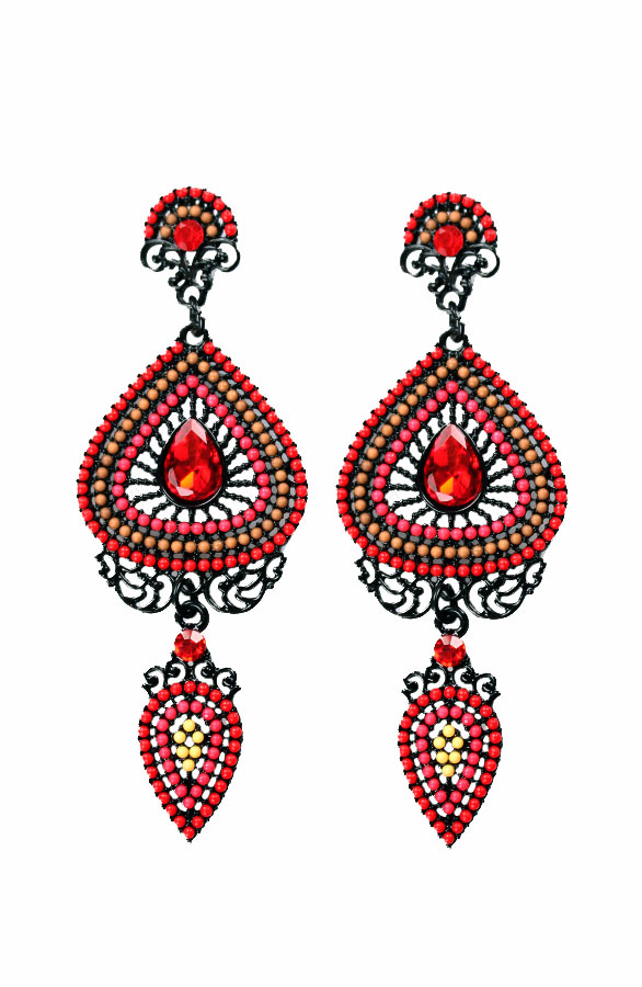 Dubai Red oorbellen – shoparchief