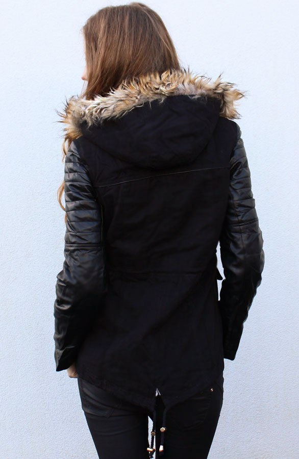Parka Jas Zwart – shoparchief, foto 4