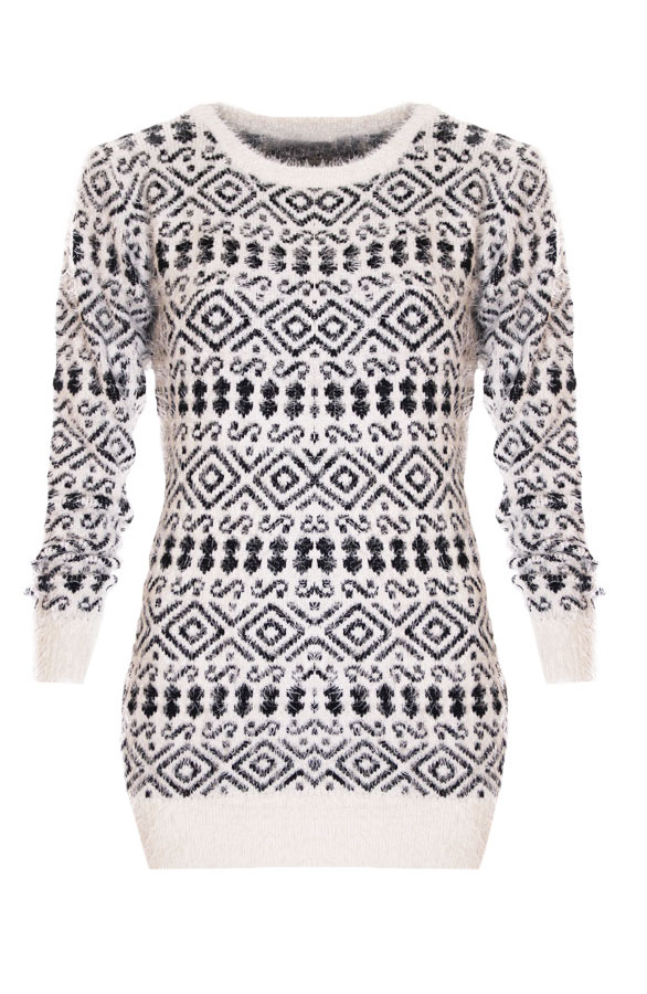 Fluffy Aztec Trui – shoparchief