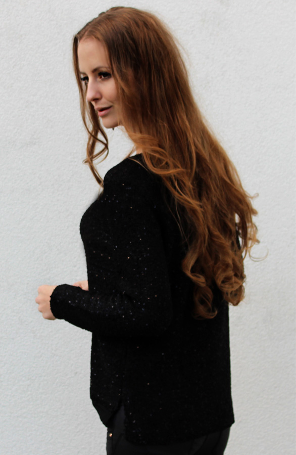 Sequin Sweater Black – shoparchief, foto 4