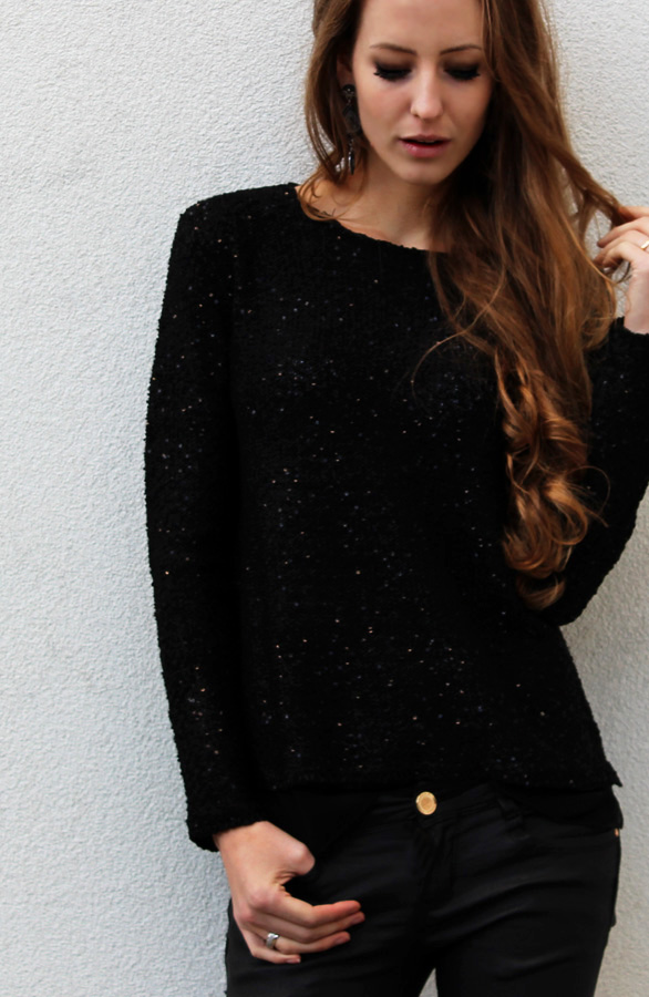 Sequin Sweater Black – shoparchief, foto 2