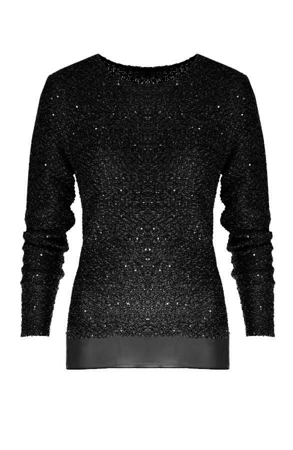 Sequin Sweater Black – shoparchief