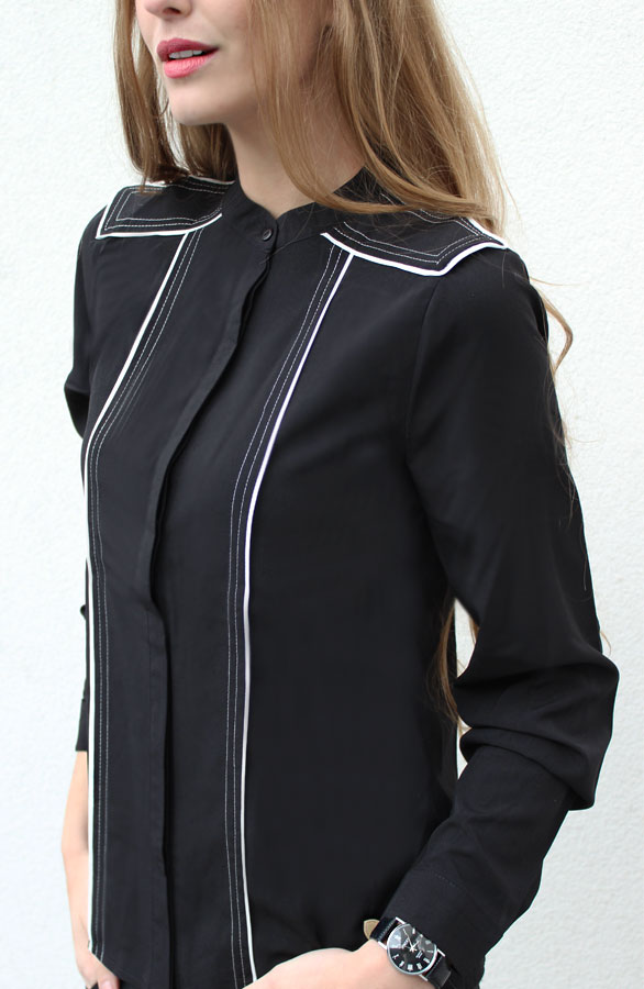 Black Waitress Blouse – shoparchief, foto 4