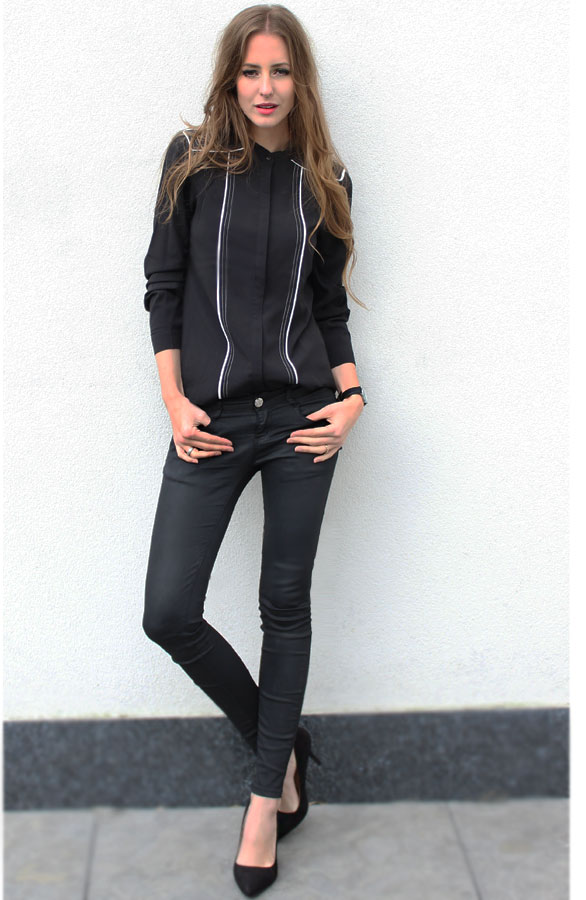Black Waitress Blouse – shoparchief, foto 2