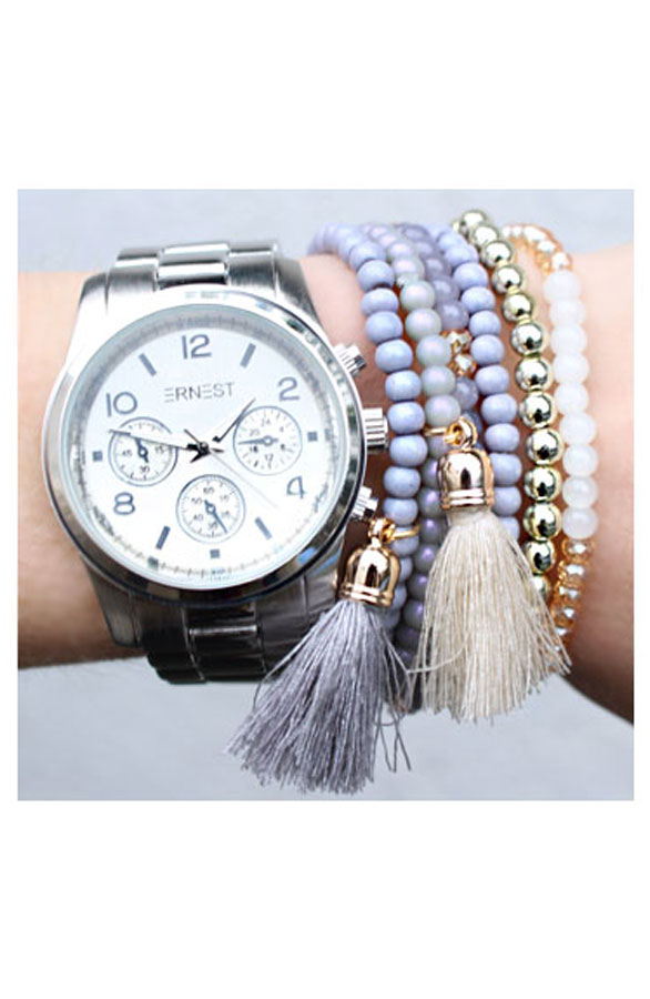 Grey Tassel Bracelet Set – shoparchief, foto 2