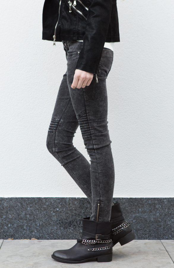 Raw Biker Jeans Black – shoparchief, foto 3