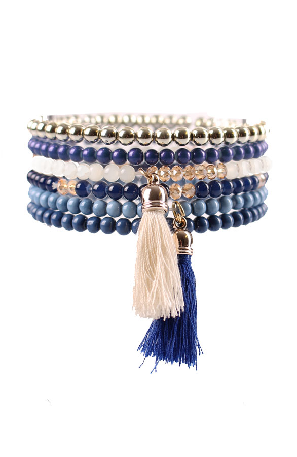 Blue Tassel Bracelet Set – shoparchief