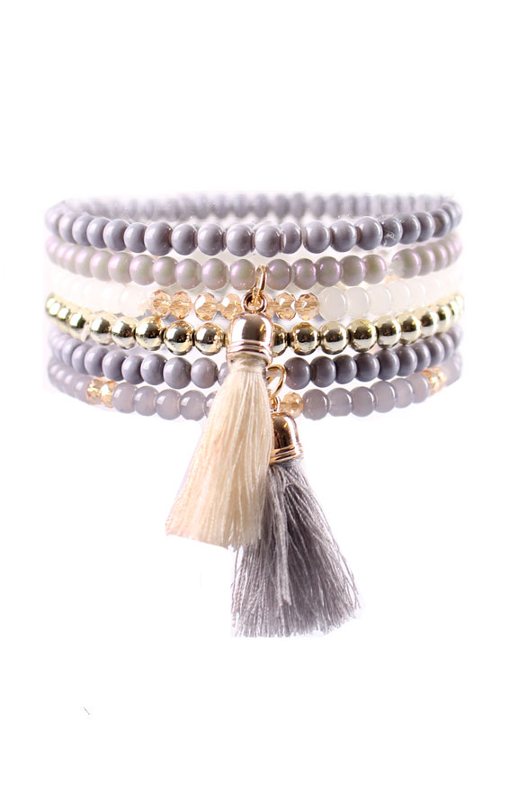 Grey Tassel Bracelet Set – shoparchief