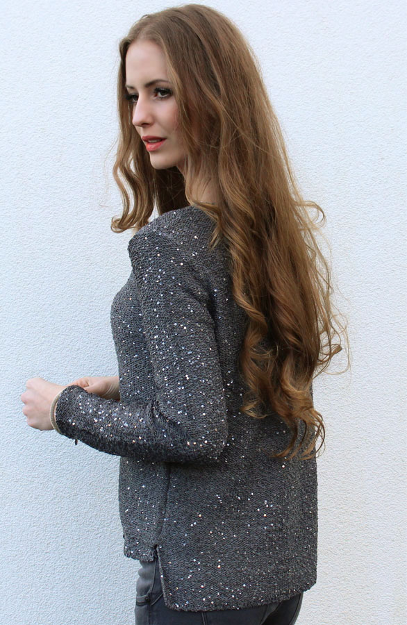 Sequin Sweater Grey – shoparchief, foto 3