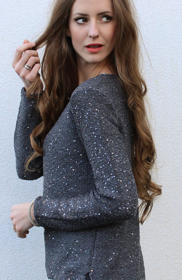 Sequin Sweater Grey – shoparchief, foto 2