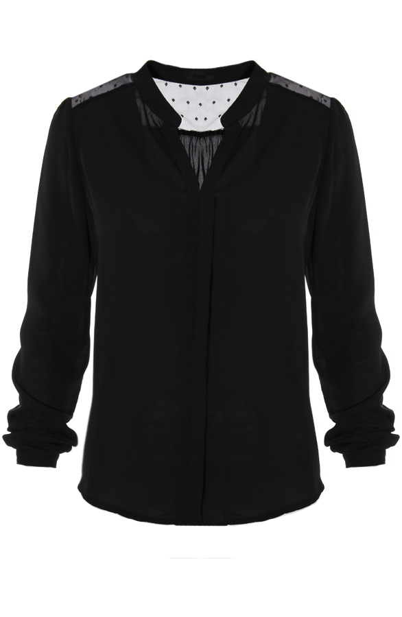 Rockabilly Blouse Black – shoparchief
