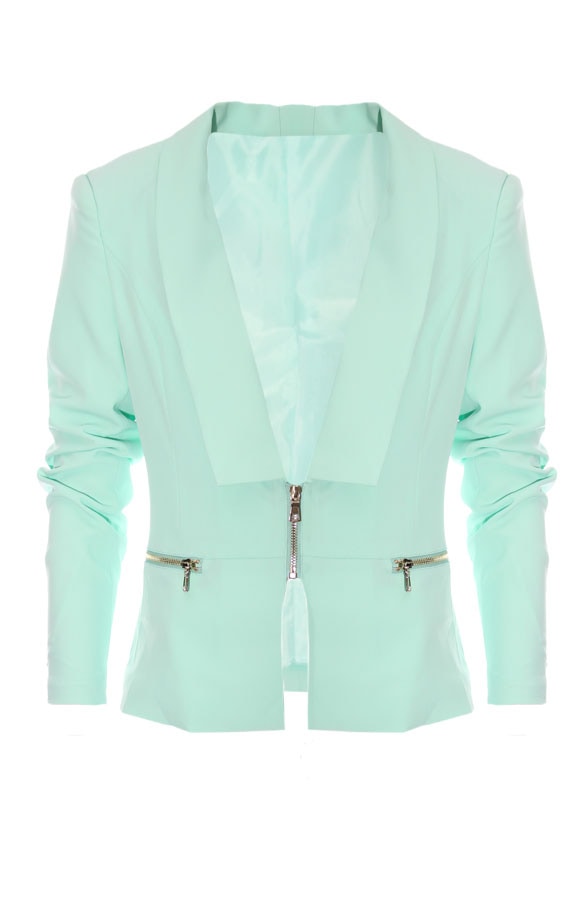 Zipped Blazer Mint – shoparchief