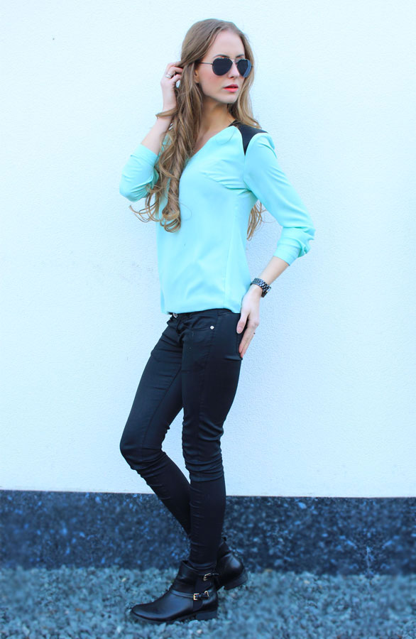 Coating Blouse Mint – shoparchief, foto 3