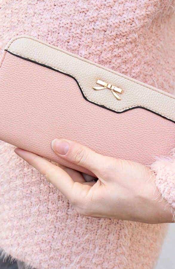 Cute Bow Wallet Pink – shoparchief, foto 2