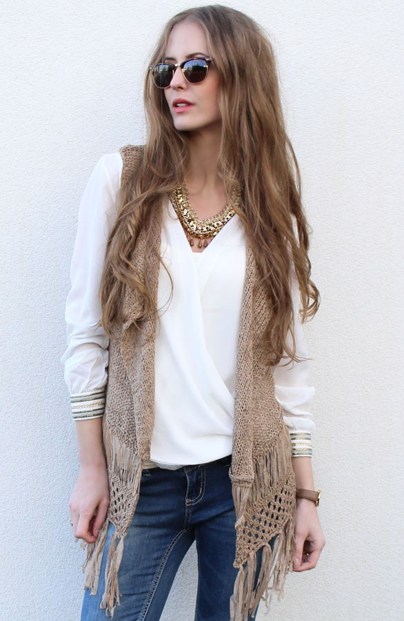 Franjes Gilet Pacha Camel – shoparchief, foto 3