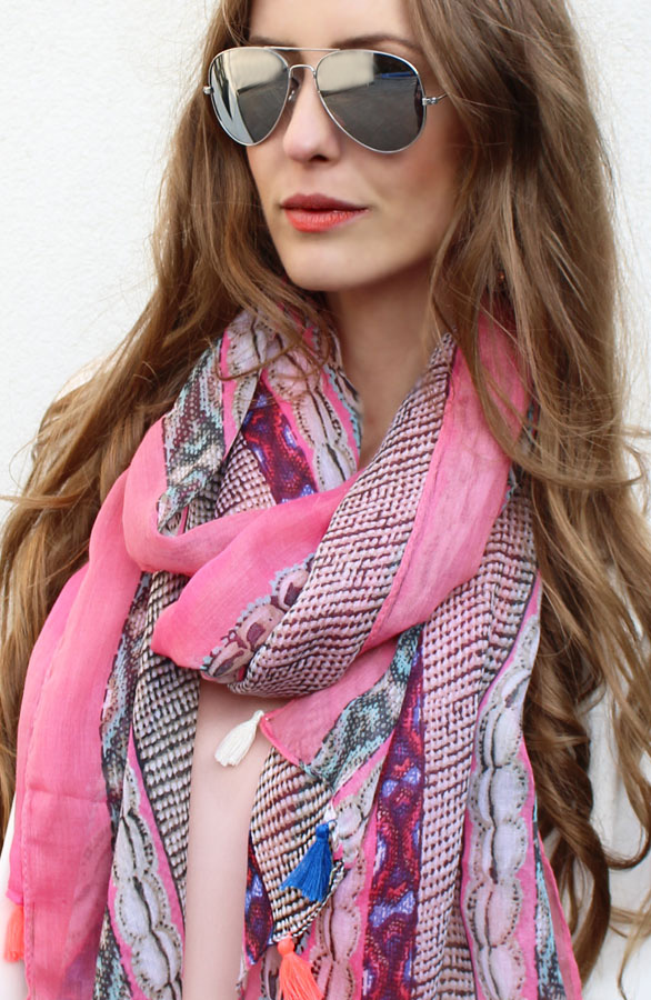 Coral Colorburst Sjaal – shoparchief, foto 3