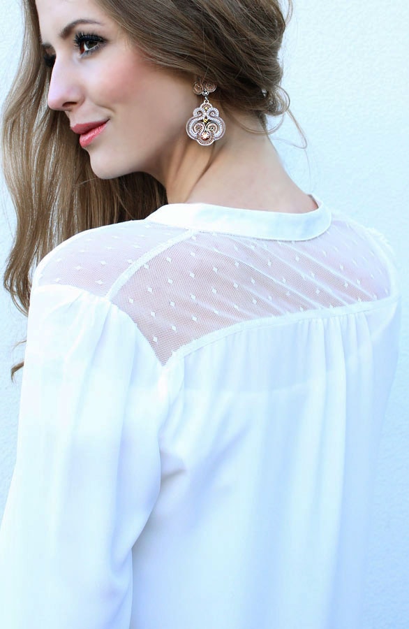 Rockabilly Blouse White – shoparchief, foto 3
