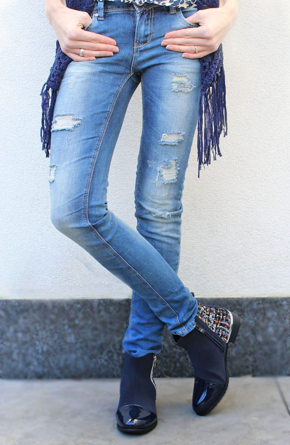 Musthave Tweed Boots Blue – shoparchief, foto 3