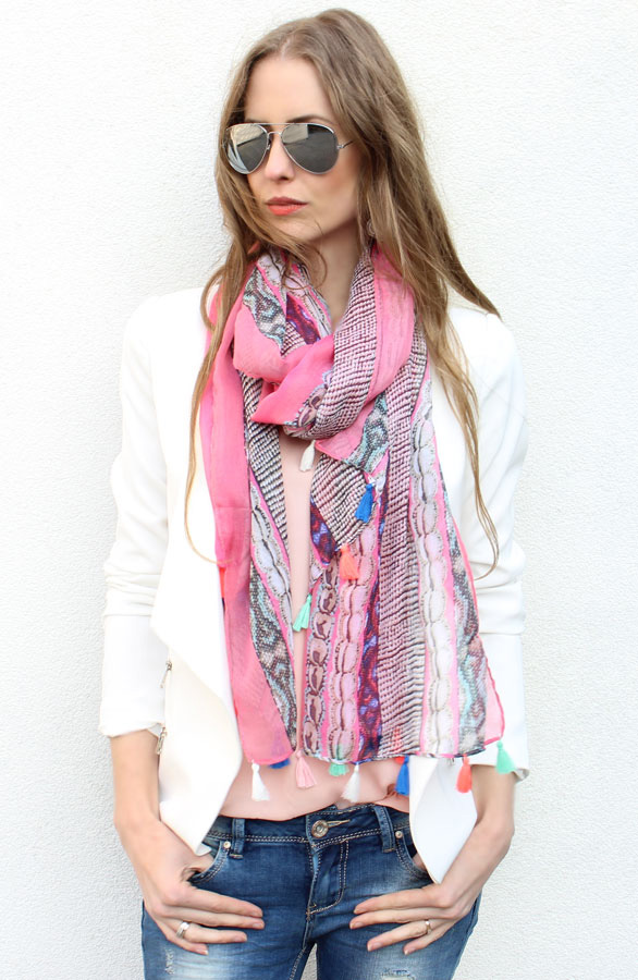 Coral Colorburst Sjaal – shoparchief, foto 4