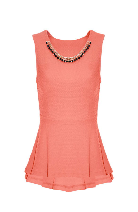 Peplum Coral Top – shoparchief