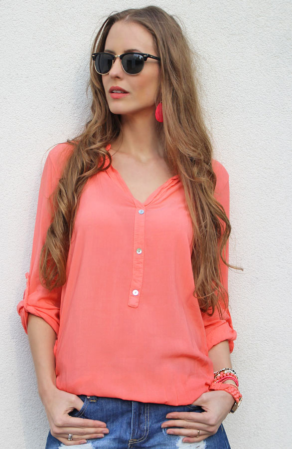 Ibiza Blouse Coral – shoparchief, foto 4