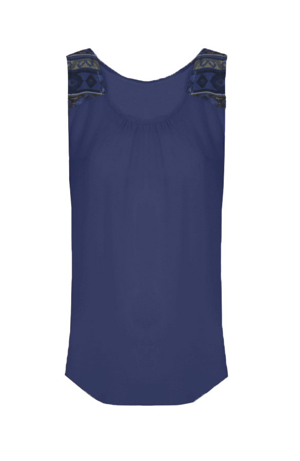 Aztec Top Navy Blue – shoparchief
