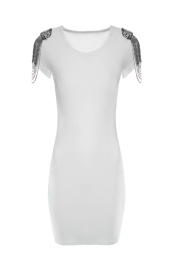 Beads All Over Tuniek White – shoparchief