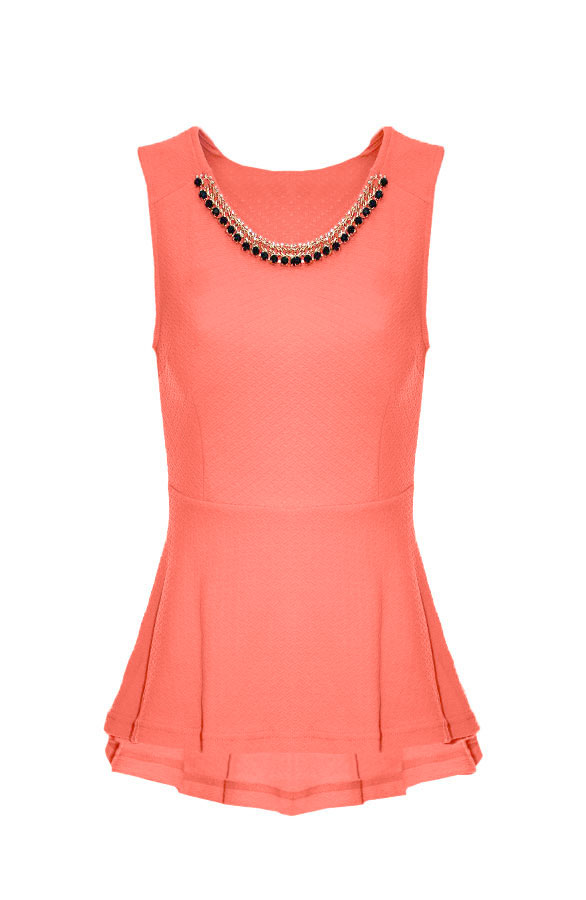 Peplum Neon Pink Top – shoparchief