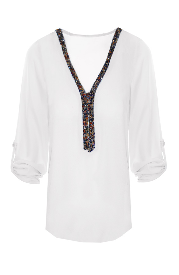 Gemstone Blouse White – shoparchief