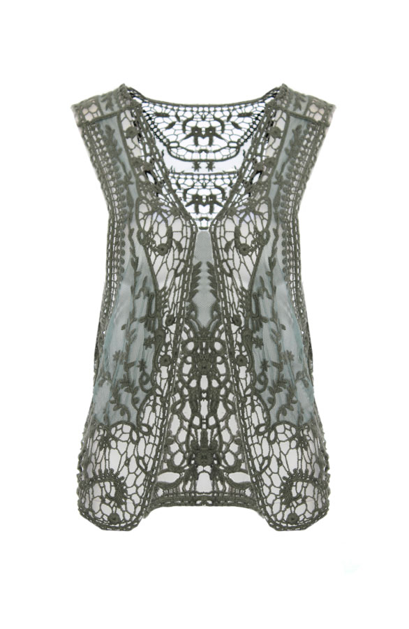 Lace Gilet Army – shoparchief