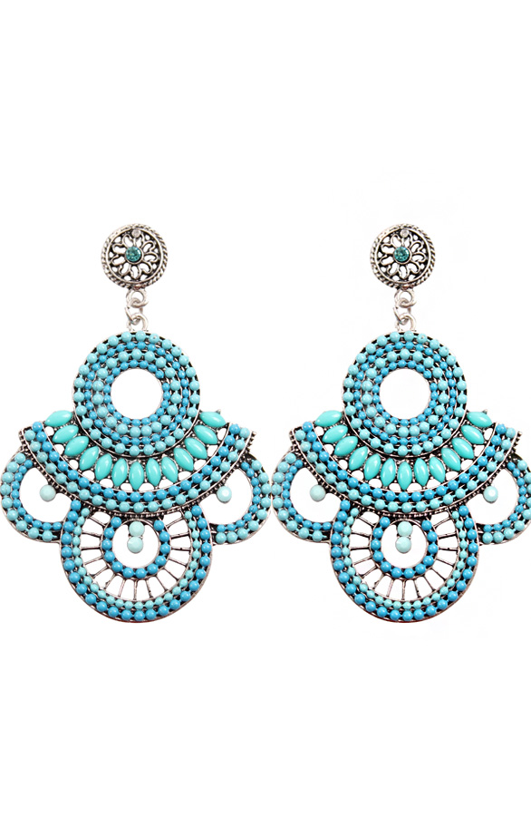 Luxury Turquoise Oorbellen – shoparchief