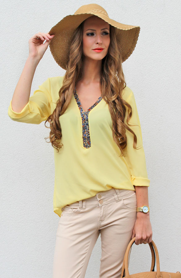 Gemstone Blouse Yellow – shoparchief, foto 5