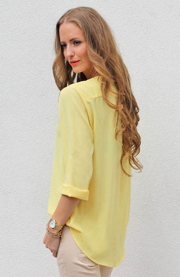 Gemstone Blouse Yellow – shoparchief, foto 3