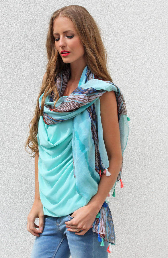 Mint Colorburst Sjaal – shoparchief, foto 2